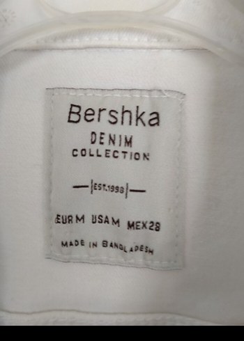 28 Beden beyaz Renk Düğmeli Beyaz Kadın Keten Denim Ceket