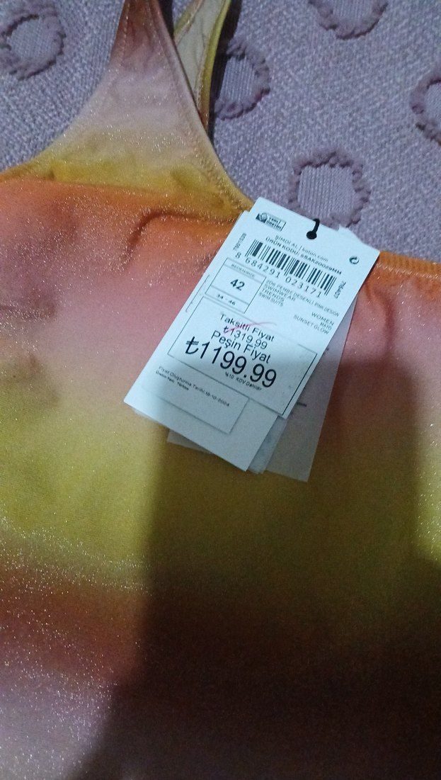 Pastel Renkli Tek Omuzlu Bağlama Desenli Mayo - Görsel 3