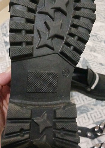 Siyah Platform Topuklu Tokalı Kadın Loafer - Görsel 3