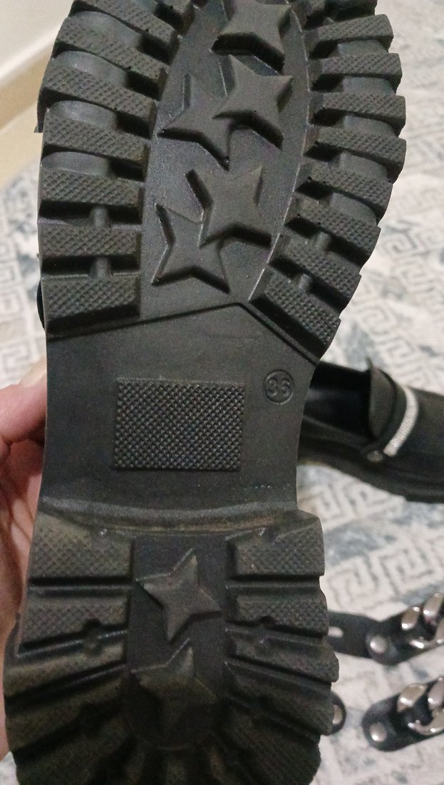 Siyah Platform Topuklu Tokalı Kadın Loafer - Görsel 3