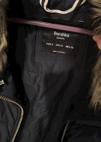 Kürklü lacivert Kadın Kışlık Mont - Görsel 5