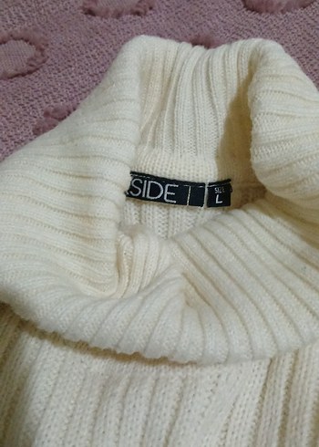 Kadın Beyaz Triko Boğazlı Kazak - Görsel 4