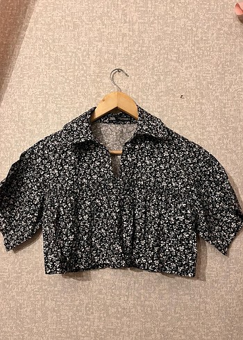 Zara Desenli Mini Bluz