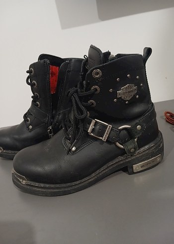 Harley Davidson Siyah Deri Biker Bot