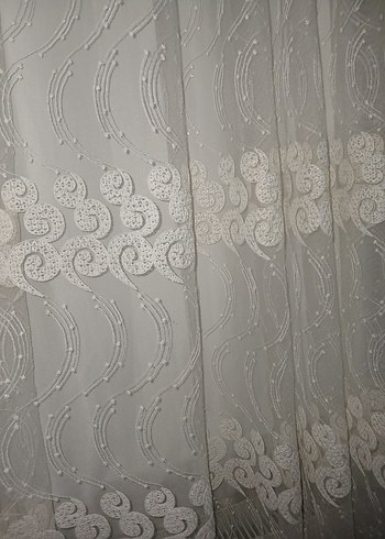 Beyaz Düz Desensiz Perde - Görsel 3