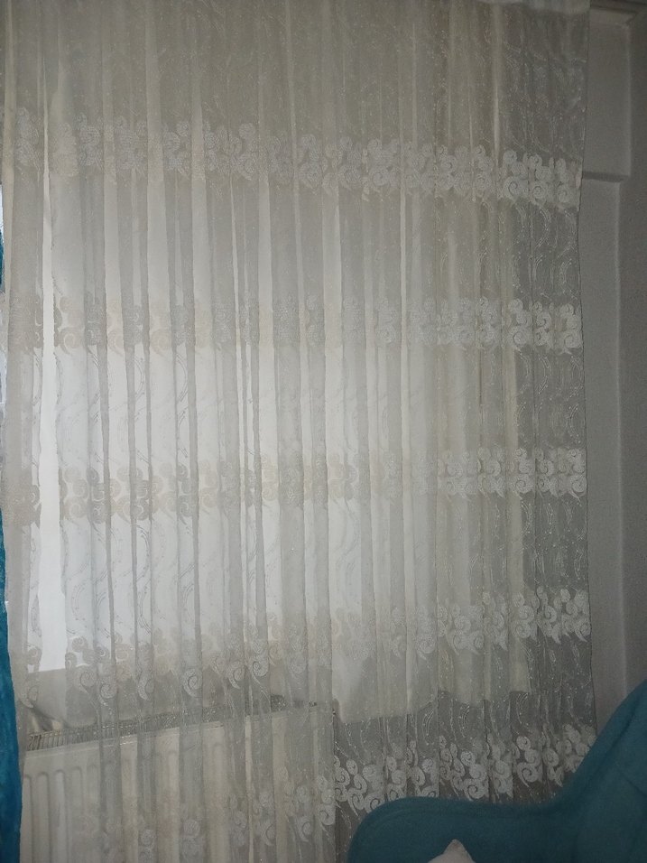 Beyaz Düz Desensiz Perde - Görsel 2