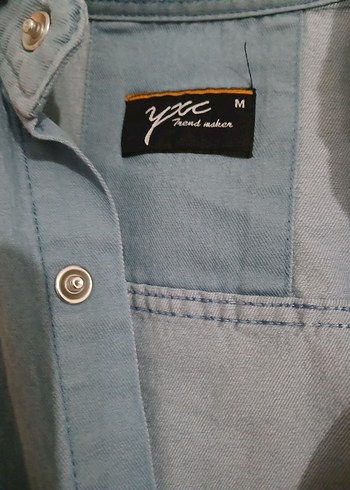 Gri Erkek Denim Gömlek Uzun Kollu - Görsel 2