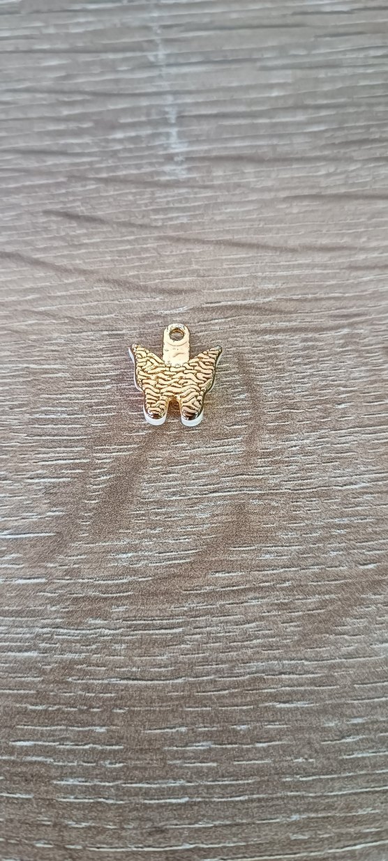 Altın Renkli Boncuklu Kelebek Kolye ucu - Görsel 2