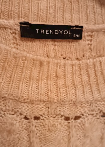Bej Kadın Triko Kazak, Bisiklet Yaka, Rahat Kesim - Görsel 3