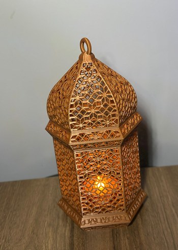 Camel Renkli Oyma Desenli Mumluk - Görsel 2