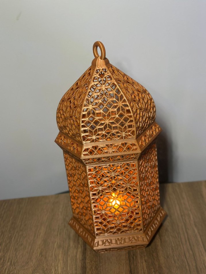 Camel Renkli Oyma Desenli Mumluk - Görsel 2