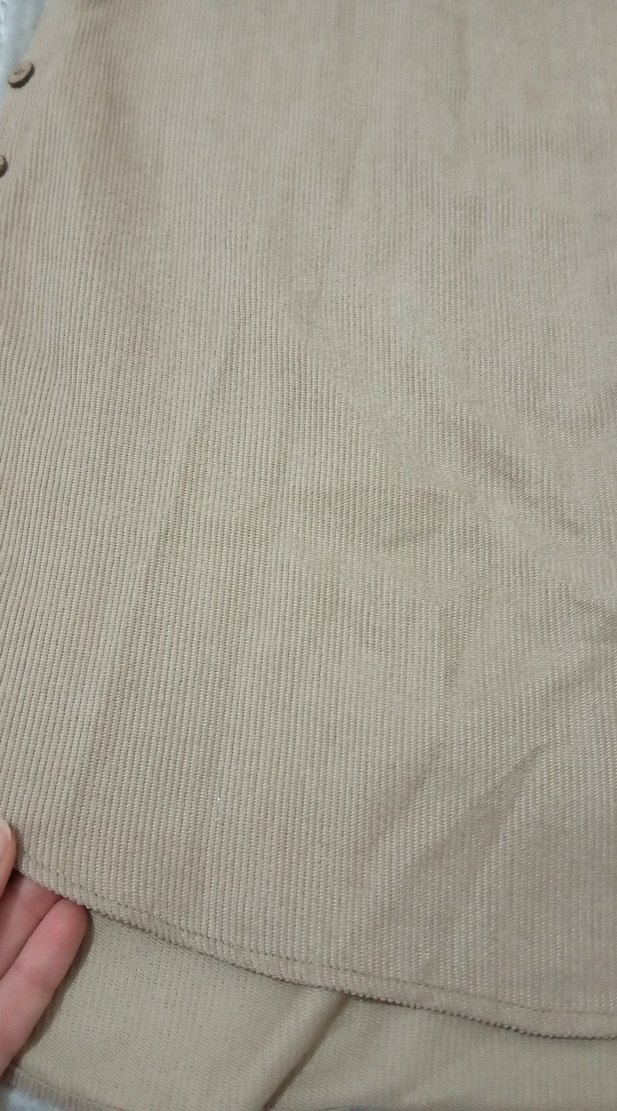 Bej Uzun Kollu Keten Kadın Gömlek - Görsel 5