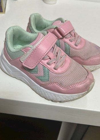Kız Çocuk Pembe Bağcıklı Cırt Cırtlı Spor Ayakkabı
