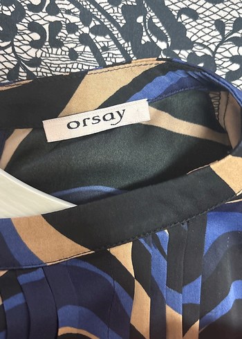 Bohem Uzun Kollu Mavi Desenli Elbise - Görsel 2