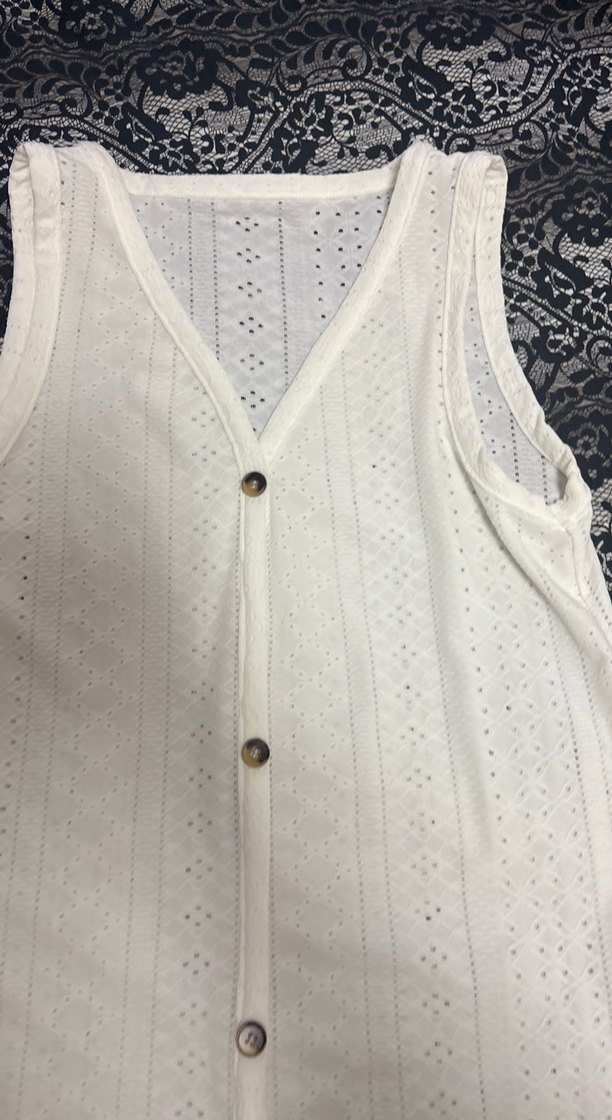 Dantel Detaylı V Yaka Bohem Kadın Yelek - Görsel 2
