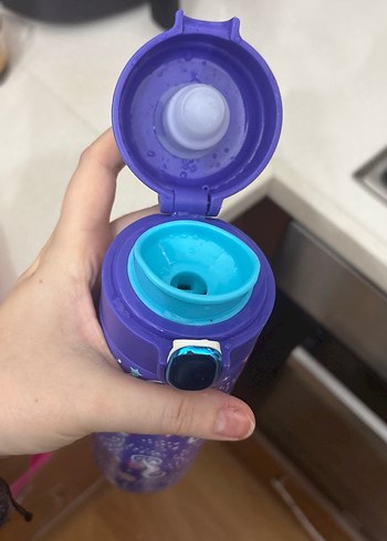 Mor Çocuk Termos Şişesi Unicorn Desenli - Görsel 3