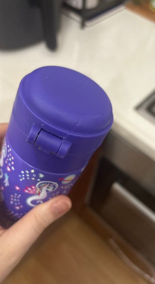 Mor Çocuk Termos Şişesi Unicorn Desenli - Görsel 2