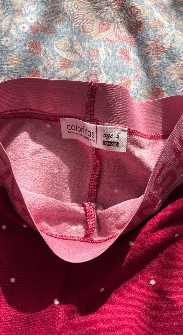 Bordo Kız Çocuk Tayt, Elastik Bel, Sokak Stili - Görsel 2