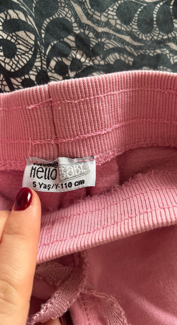 Kızlar İçin Rahat Pembe Eşofman Altı - Görsel 2