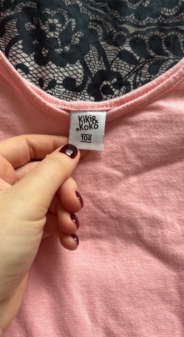 Pembe Uzun Kollu Dantel Detaylı Kız Elbisesi - Görsel 3