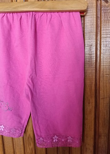 Dantelli Pembe Kız Tayt - Görsel 3