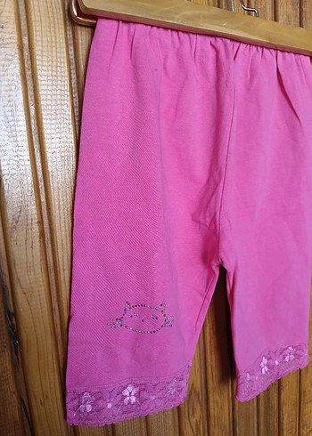 Dantelli Pembe Kız Tayt - Görsel 2