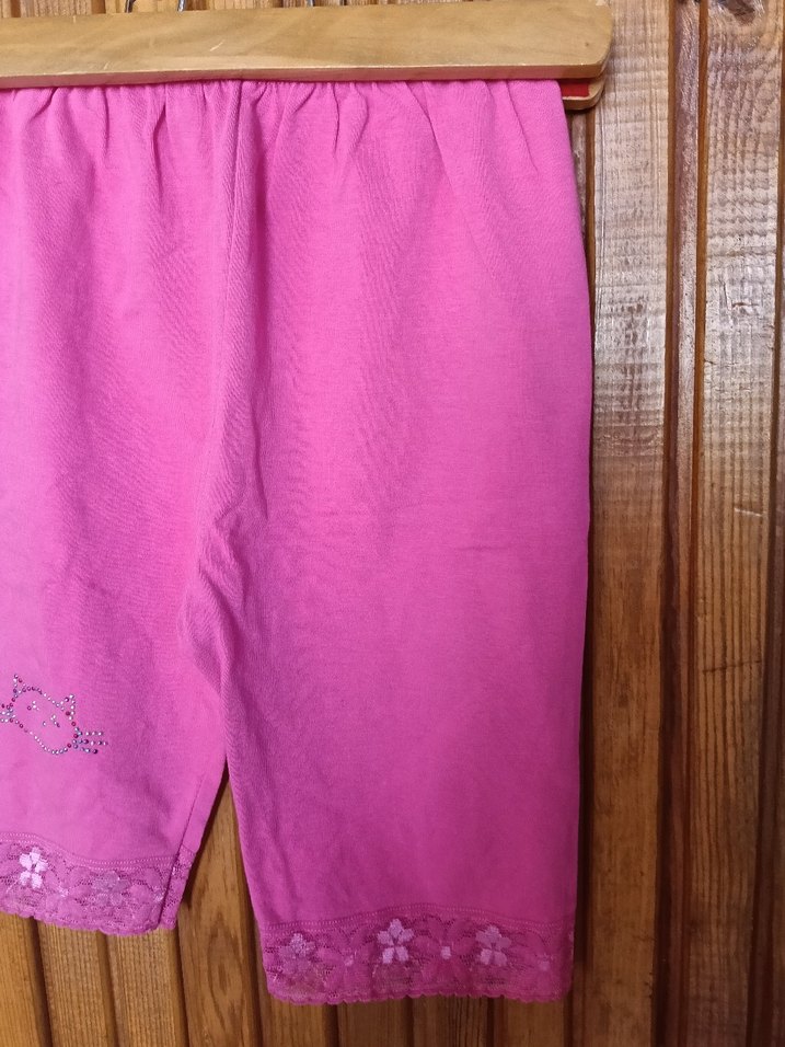 Dantelli Pembe Kız Tayt - Görsel 3