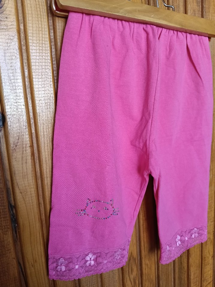 Dantelli Pembe Kız Tayt - Görsel 2