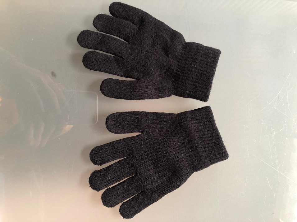 Renkli Baskılı Siyah Erkek Eldiven - Görsel 2