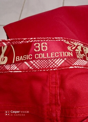 s Beden kırmızı Renk Basic collection pantolon
