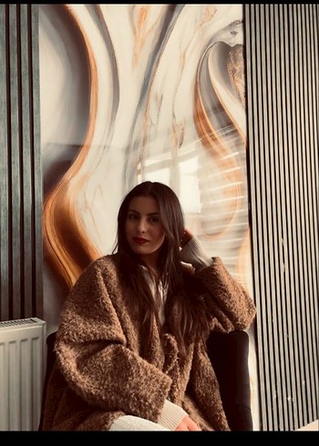 Kahverengi Örgü Midi Hırka - Görsel 2