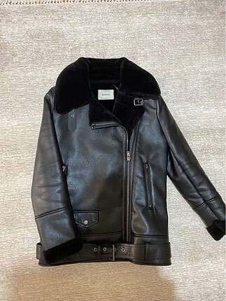 Stradivarius deri biker ceket