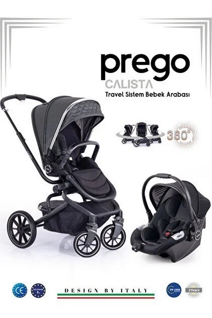 Siyah ve Gri Bebek Arabası - Görsel 5