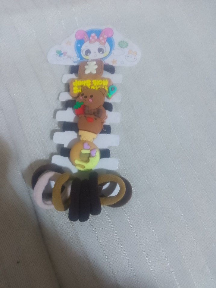 Renkli Elastik Çocuk Saç Tokası Seti - Görsel 2