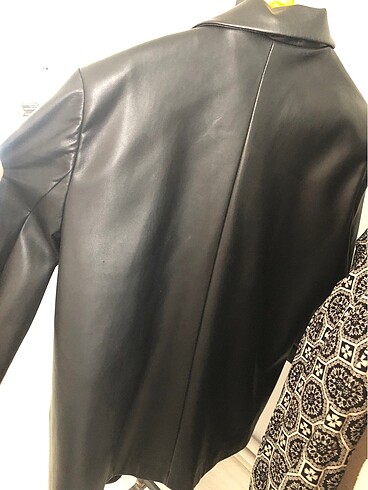 s Beden siyah Renk Deri blazer