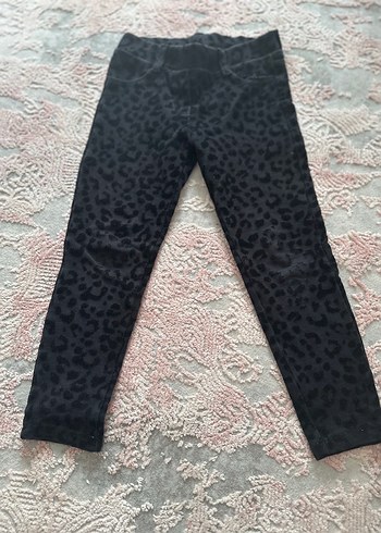 Kız Çocuk Siyah Leopar Desenli Tayt - Görsel 11