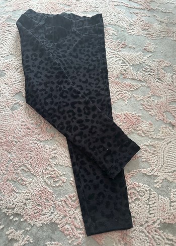 Kız Çocuk Siyah Leopar Desenli Tayt - Görsel 8