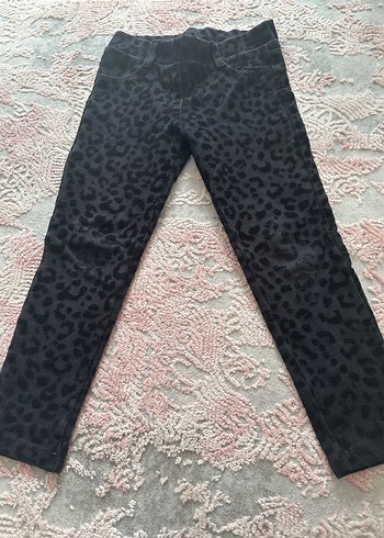 Kız Çocuk Siyah Leopar Desenli Tayt - Görsel 9