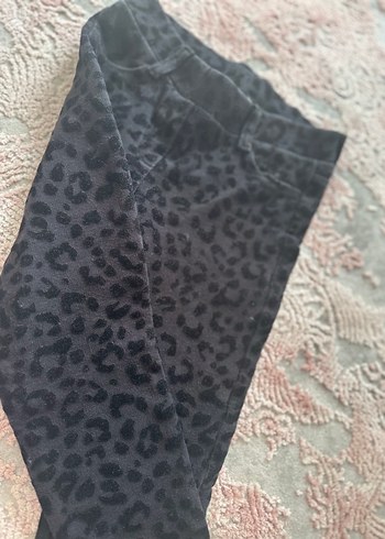 Kız Çocuk Siyah Leopar Desenli Tayt - Görsel 7