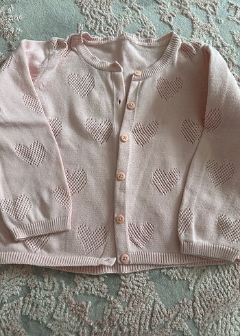 Kız Çocuk Pembe Örgü Hırka - Görsel 4