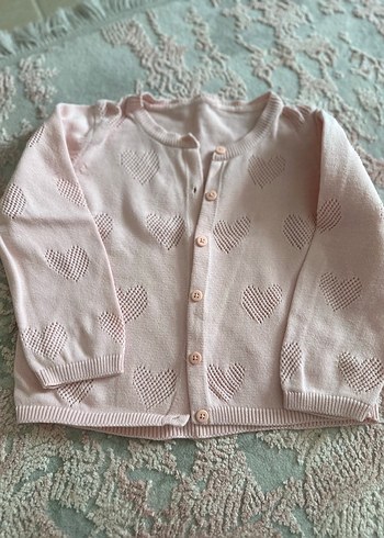 Kız Çocuk Pembe Örgü Hırka - Görsel 2