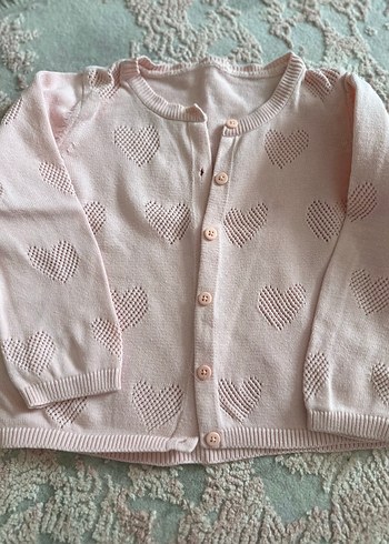 Kız Çocuk Pembe Örgü Hırka - Görsel 5
