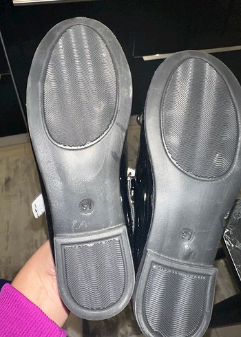 Kız Çocuk Siyah Rugan Tokalı Babet - Görsel 12