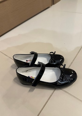 Kız Çocuk Siyah Rugan Tokalı Babet - Görsel 4