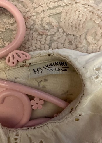 Dantel Yaka Çiçek Desenli Kız Bluzu - Görsel 5