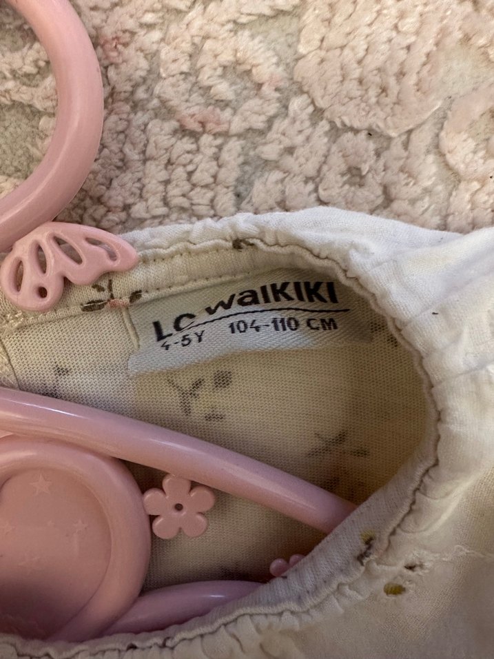 Dantel Yaka Çiçek Desenli Kız Bluzu - Görsel 4