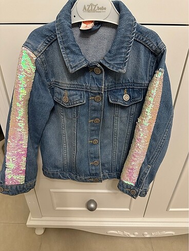 Koton kız çocuk kot ceket - Görsel 3