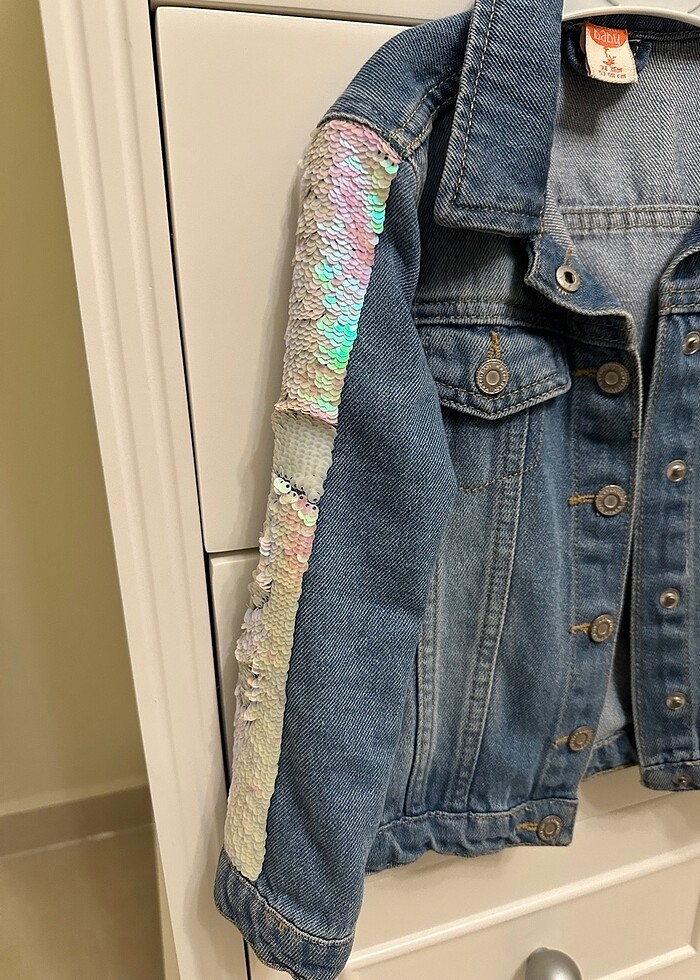 Koton kız çocuk kot ceket - Görsel 2