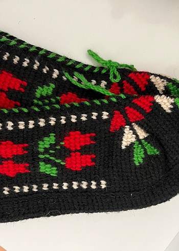 Nakışlı Örgü Kadın Terlik - Görsel 3