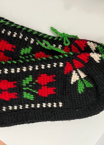 Nakışlı Örgü Kadın Terlik - Görsel 2